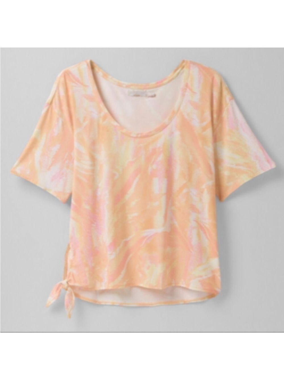 Prana Polyjungle Top in Honey Bee Jersey Knit Short Sleeve Tee Size XS New NWT